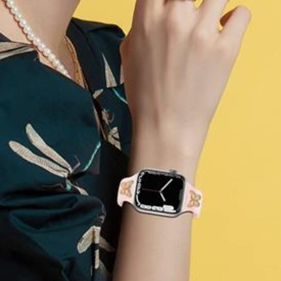 Only Band Silicone Sport Band Butterfly Charm for iwatch Series SE/7/6/5/4/3/2/1 - Picture 6 of 8